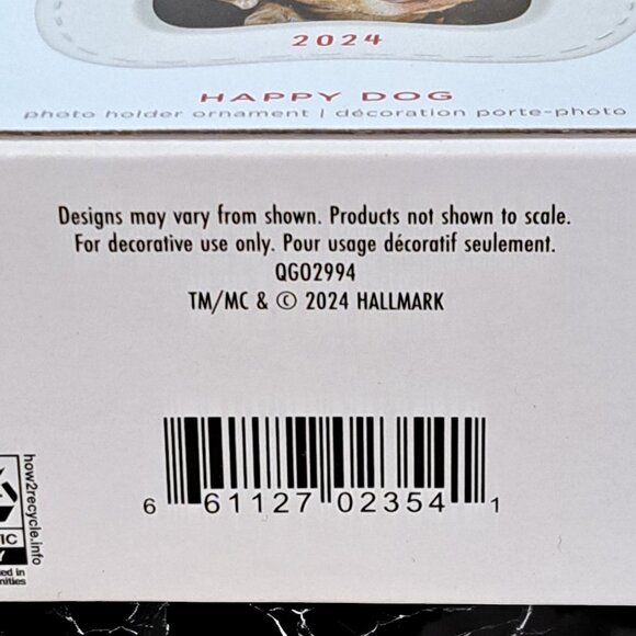 2024 Hallmark Happy Dog Photo Ornament - Picture 7 of 9